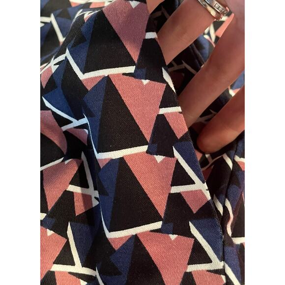 ASOS Size 0 Strapless Geometric Print Wide Leg Cropped Jumpsuit Artsy Retro - Picture 7 of 7